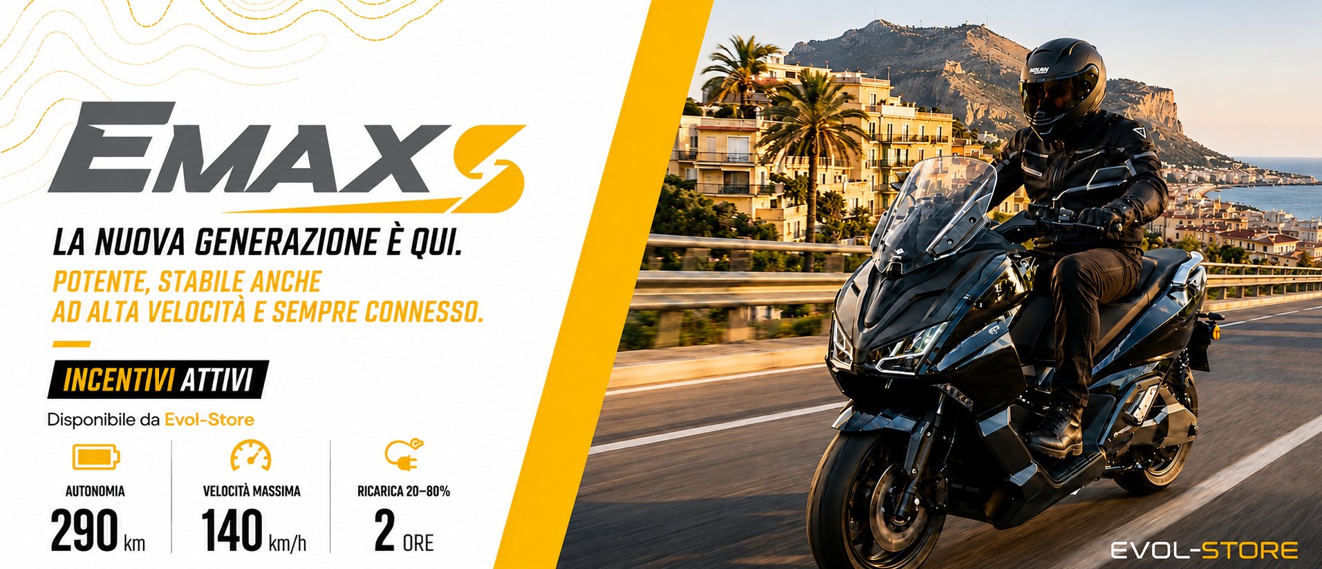 Emaxs: scooter elettrico in evidenza da EvolStore.